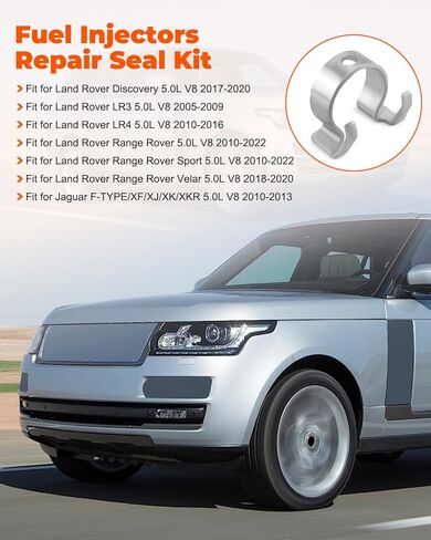 إصلاح حقن الوقود مجموعة ختم مجموعة LR037089 ملائمة لاكتشاف Land Rover/LR/LR4/Range Rover ، مناسب لـ Jaguar F-Type/XF/XJ/XK/XKR استبدال LR020028 C2D24387 T2H33724 LR105428 ، 4 مجموعات in Saudi Arabia