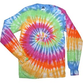 Tie Dye Long Sleeve T-Shirts Multicolor Youth Kids Sizes 100% Cotton in Saudi Arabia
