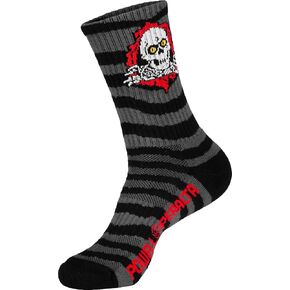 Powell Peralta Ripper Cotton Socks Stripes Charcoal/Black in Kuwait