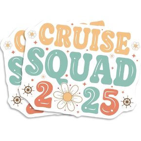 Cruise Squad 2025 Magnet - Vacation Crew Matching Group Trip Family Lover Gift Retro Magnets Design EPLM0099-5 Inches 2 Pack in Saudi Arabia