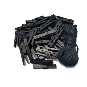 1.9 بوصة أبيض ملابس صغيرة دبابيس الورق صورة مدرسية حاملي حاملي ملابس دش الطفل مقاطع خط الملابس مع حزمة خيوط 50 in Kuwait