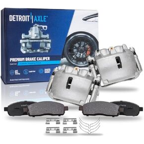 Detroit Axle - Front Brake Kit for 2005-2008 Ford F-150, 2006-2008 Lincoln Mark LT, Disc Brake Calipers Ceramic Brake Pads 2007 Replacement in Saudi Arabia
