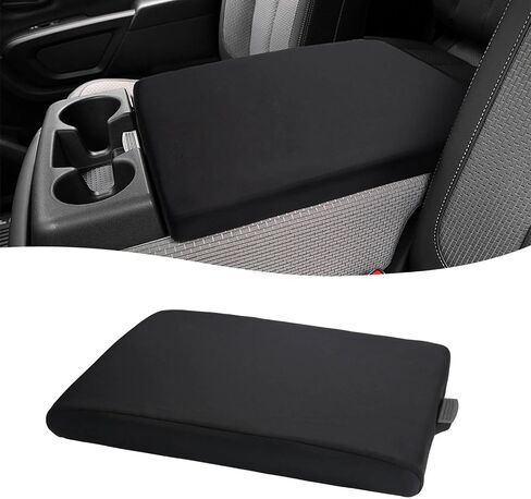 KBH Center Censole Cover Cover for Nissan Titan 2004-2024 ، Jump Seat ، Polyester Fabric ، Middle Console Lid Protector ، Black in Saudi Arabia