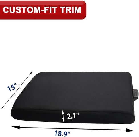 KBH Center Censole Cover Cover for Nissan Titan 2004-2024 ، Jump Seat ، Polyester Fabric ، Middle Console Lid Protector ، Black in Saudi Arabia