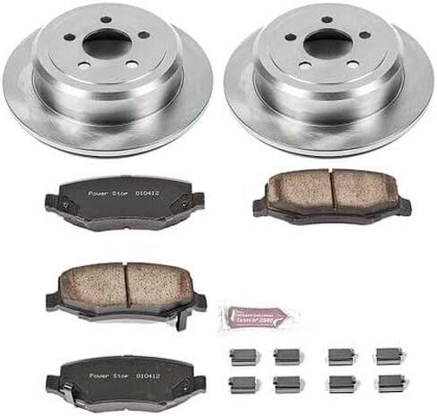 PowerStop Koe3046 AutoSpecialty Brake Brake Brake Kit-Oe Rotors ومنصات الفرامل الخزفية لدودج نيترو 2007-2011 ، جيب ليبرتي 2008-2012 [نموذج محدد] in Saudi Arabia