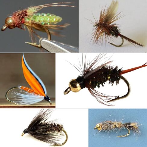 SF #16 Standard Dry Fly Fishing Hooks Ultra Sharp Micro Barbed Wide Gape Bronze Forged for Dry Flies with Mini Storage Box 100Pcs in Kuwait