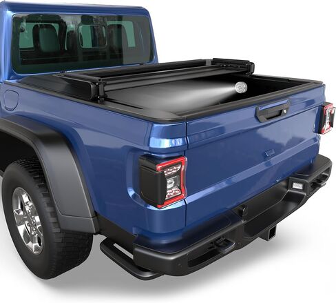 Tri Fold Soft Truck Bed Tonneau Cover Compatible for 2020-2025 Jeep Gladiator Fleetside 5FT（60"） Bed, w/Reflective Strip in Saudi Arabia
