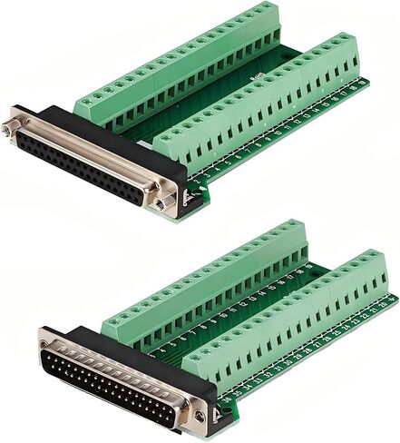 10PCS (5PCS Male 5PCS Female) DB9 Solderless Connector, RS232 D-SUB Serial to 2 Row 9-pin Port Terminal Adapter Breakout Board with Nuts in Saudi Arabia