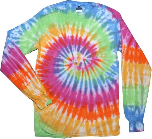 Tie Dye Long Sleeve T-Shirts Multicolor Youth Kids Sizes 100% Cotton in Saudi Arabia