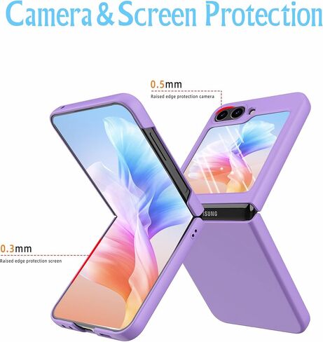 للحصول على علبة Samsung Flip 5 ، Galaxy Z Flip 5 CASE HARD PC SNOW FRANDER [Anti Photeprint ، Wrackproof Pumper] و Cover anti -scratch trice litm for Samsung Galaxy Z Flip 5g - Black in Saudi Arabia