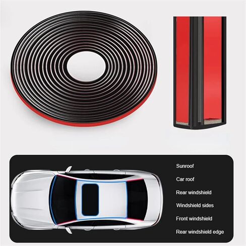 Rubber Car Seals Edge Sealing Strips Auto Roof Windshield Car Rubber Sealant Protector Seal Strip Window Seals for Auto(19mm x 2m) in Saudi Arabia