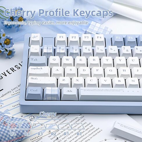 PBT Keycaps Cute Green Keycap Set 131 Keys Cherry Profile Cartoon Keycaps Custom Dye-Sublimation Keyboard Keycap for 60% 65% 70% 75% 100% Cherry Gateron MX Switches Mechanical Keyboards in Kuwait
