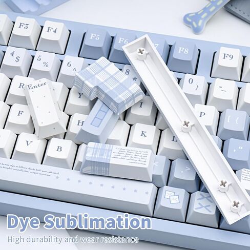 PBT Keycaps Cute Green Keycap Set 131 Keys Cherry Profile Cartoon Keycaps Custom Dye-Sublimation Keyboard Keycap for 60% 65% 70% 75% 100% Cherry Gateron MX Switches Mechanical Keyboards in Kuwait