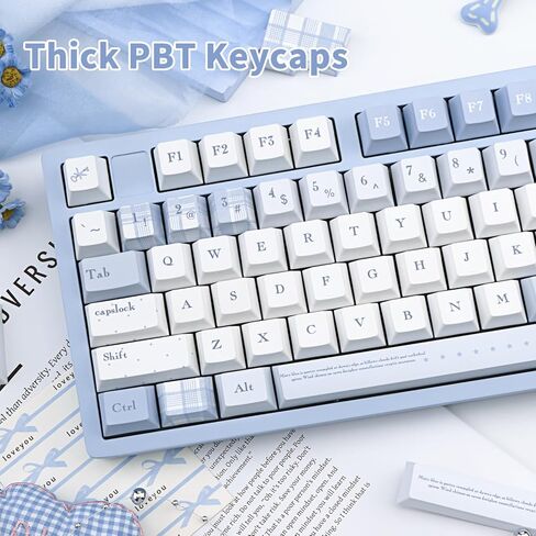 PBT Keycaps Cute Green Keycap Set 131 Keys Cherry Profile Cartoon Keycaps Custom Dye-Sublimation Keyboard Keycap for 60% 65% 70% 75% 100% Cherry Gateron MX Switches Mechanical Keyboards in Kuwait