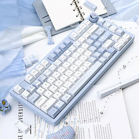 PBT Keycaps Cute Green Keycap Set 131 Keys Cherry Profile Cartoon Keycaps Custom Dye-Sublimation Keyboard Keycap for 60% 65% 70% 75% 100% Cherry Gateron MX Switches Mechanical Keyboards in Kuwait