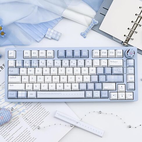 PBT Keycaps Cute Green Keycap Set 131 Keys Cherry Profile Cartoon Keycaps Custom Dye-Sublimation Keyboard Keycap for 60% 65% 70% 75% 100% Cherry Gateron MX Switches Mechanical Keyboards in Kuwait