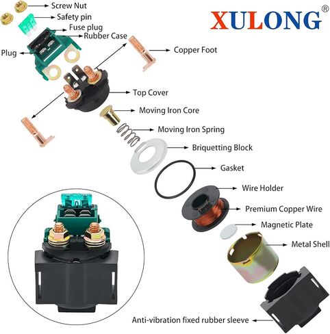 XuLong Starter Solenoid Relay for Honda VT600CD VT 600 CD Shadow VLX Deluxe 1993-2007/XL600V XL 600 V 583cc Engine 1989 1990 in Saudi Arabia