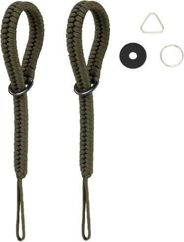 Camera Wrist Strap, Rope Camera Hand Strap for DSLR camera, Mirrorless Camera, Camera Hand Strap with Triangular Ring and O-Ring Safer Connector, Black & Red (Applicable on many devices) in Saudi Arabia