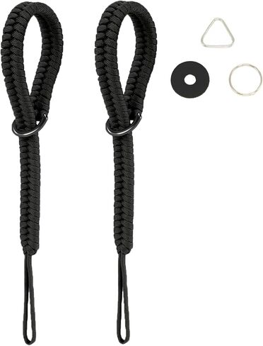 Camera Wrist Strap, Rope Camera Hand Strap for DSLR camera, Mirrorless Camera, Camera Hand Strap with Triangular Ring and O-Ring Safer Connector, Black & Red (Applicable on many devices) in Saudi Arabia