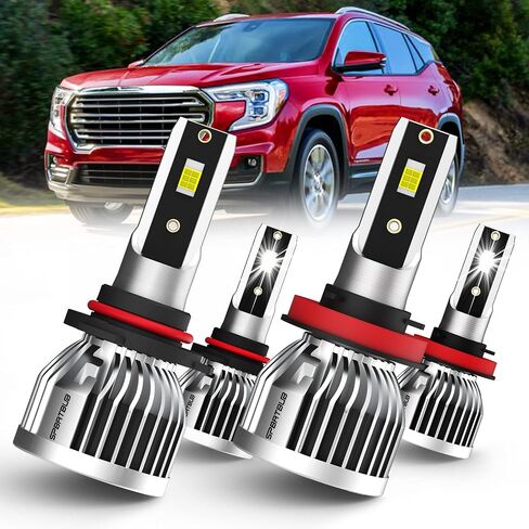Led Headlight Bulbs, compatible with (2010-2018) GMC Terrain led headlights, 9005/hb3 High Beam & h11/h8/h9 Low Beam LED Headlight Bulbs, Pack of 4 in Saudi Arabia