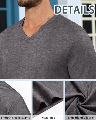 Neer 3 Pack Men Men Thirts Big and Tall Casual V Dect Short in Saudi Arabia