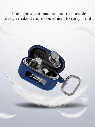 حالة من أجل Tozo NC9 Hybrid Active Lovections اللاسلكي ، وغطاء واقي ناعم ، وغطاء سيليكون Bovugac مع Keychain و Cleaning Kit & Lanyard-Black in Kuwait