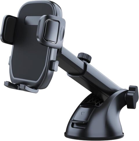Universal Cell Phone Holder for Your Car [2025 Military-Grade Most Stable and Flexible Strong Suction Cup] Starlink Dashboard Windshield Phone Mount Car Cradle Fit for All Phones, iPhone, Samsung (UE) in Kuwait
