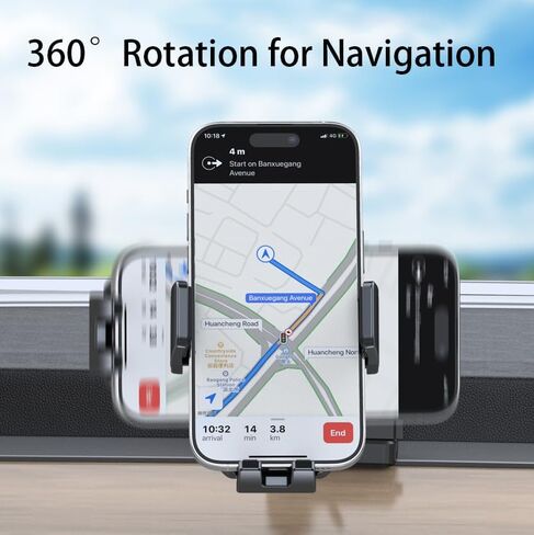 Universal Cell Phone Holder for Your Car [2025 Military-Grade Most Stable and Flexible Strong Suction Cup] Starlink Dashboard Windshield Phone Mount Car Cradle Fit for All Phones, iPhone, Samsung (UE) in Kuwait