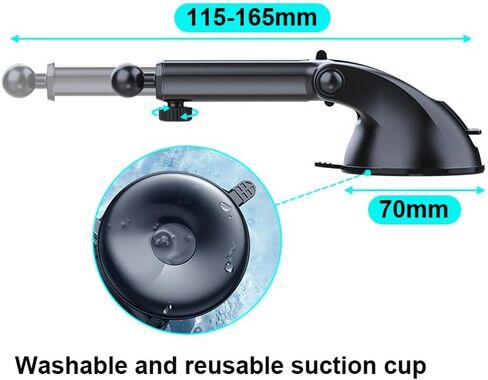 Universal Cell Phone Holder for Your Car [2025 Military-Grade Most Stable and Flexible Strong Suction Cup] Starlink Dashboard Windshield Phone Mount Car Cradle Fit for All Phones, iPhone, Samsung (UE) in Kuwait