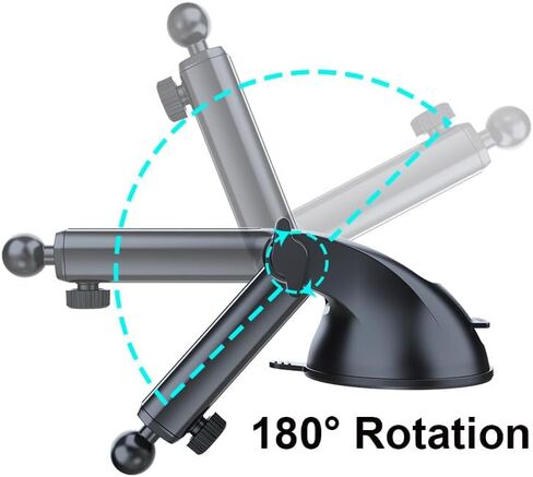 Universal Cell Phone Holder for Your Car [2025 Military-Grade Most Stable and Flexible Strong Suction Cup] Starlink Dashboard Windshield Phone Mount Car Cradle Fit for All Phones, iPhone, Samsung (UE) in Kuwait