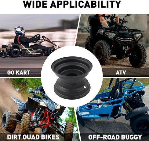 Newsmarts Unil 6 Inch 145/70-6 Steel Wheel Rim Replacement Fits for GO Kart Off-Road Dirt Bike in Saudi Arabia