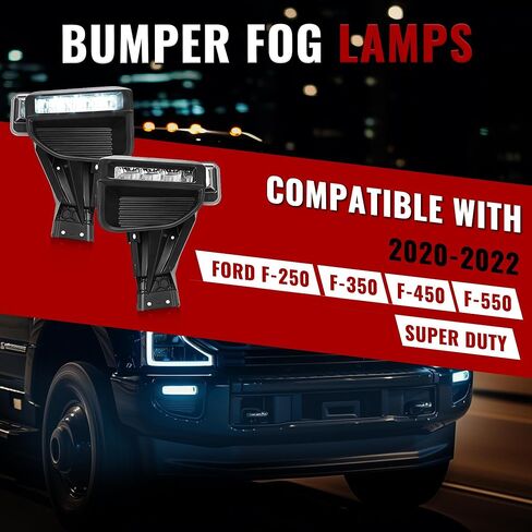 زوج Hecasa LED LED LID LIGHT & ETERMEL متوافق مع 2020-2022 FORD F-250 F-350 F-450 F-550 SUPER DUTH PRECIMAL in Kuwait