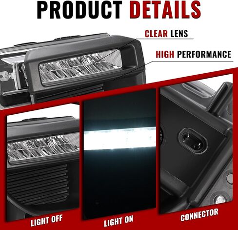 زوج Hecasa LED LED LID LIGHT & ETERMEL متوافق مع 2020-2022 FORD F-250 F-350 F-450 F-550 SUPER DUTH PRECIMAL in Kuwait