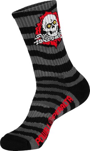 Powell Peralta Ripper Cotton Socks Stripes Charcoal/Black in Saudi Arabia