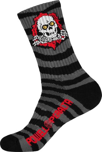 Powell Peralta Ripper Cotton Socks Stripes Charcoal/Black in Saudi Arabia