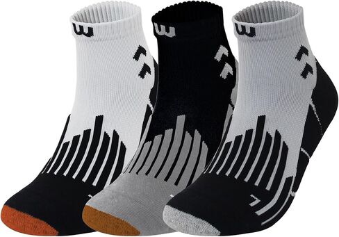 Wildarms Compression Running Ankle Socks for Men Athletic Anti Blister Socks with Cushion, 3 Pairs Basketball Sport Socks in Kuwait