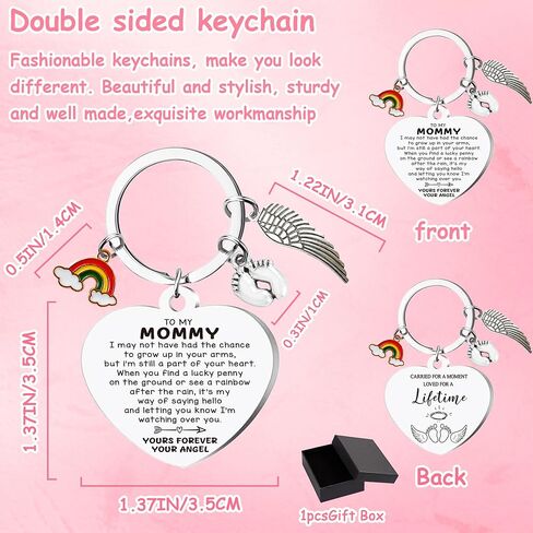 Miscarriage Memorial Keychain Gifts for Dad - Pregnancy Loss Keyring for Men, Bereavement Angel Baby Present for Father in Saudi Arabia