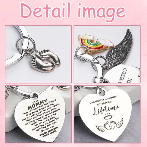 Miscarriage Memorial Keychain Gifts for Dad - Pregnancy Loss Keyring for Men, Bereavement Angel Baby Present for Father in Saudi Arabia