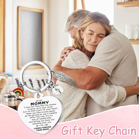 Miscarriage Memorial Keychain Gifts for Dad - Pregnancy Loss Keyring for Men, Bereavement Angel Baby Present for Father in Saudi Arabia