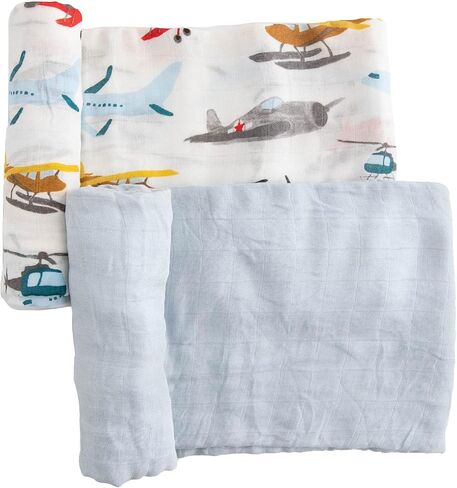 Little Unicorn – SafariSocial Deluxe Swaddle | Single | 100% Rayon Muslin from Bamboo | Super Soft | Newborns and Infants | Large 47" x 47" | Machine Washable in Saudi Arabia