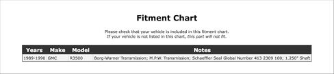 Front Manual Transmission Seal Compatible With GMC R3500 1990 1989 P-2560165 in Saudi Arabia