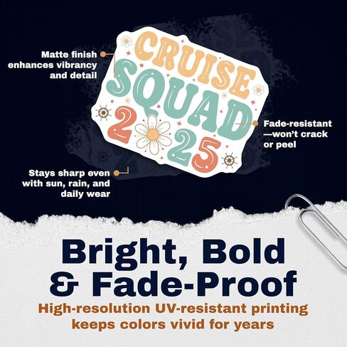 Cruise Squad 2025 Magnet - Vacation Crew Matching Group Trip Family Lover Gift Retro Magnets Design EPLM0099-5 Inches 2 Pack in Saudi Arabia