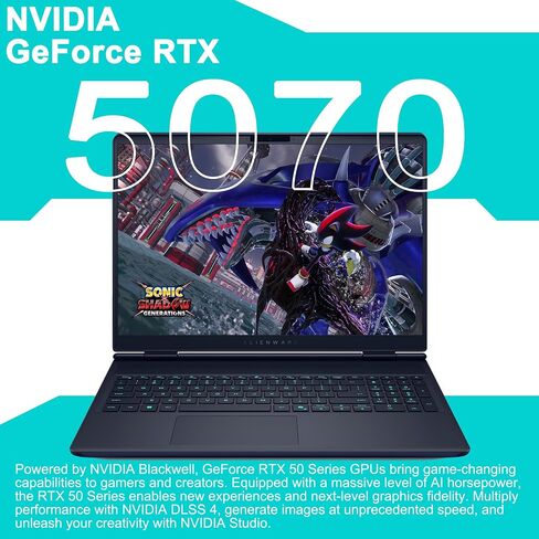Dell Alienware M16 R2 4070 Gaming Laptop, 240Hz QHD+ Display, 16 Cores Ultra 9 185H AI Boost NPU, GeForce RTX 4070, 32GB RAM, 2TB SSD, RGB Keyboard, Ethernet, Win 11 Pro, w/Portable Drive in Saudi Arabia