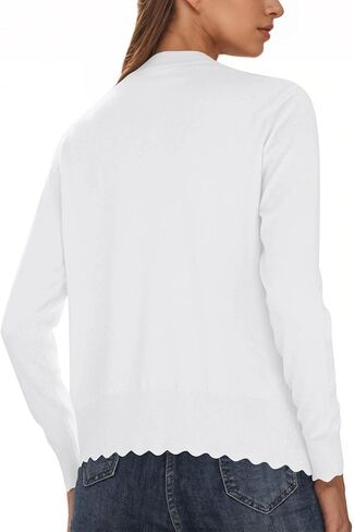 Cardigan Sweaters for Women Lightweight Trendy Cropped Cardigans Open Front Cotton Knit Button Up Thin Sweater in Saudi Arabia