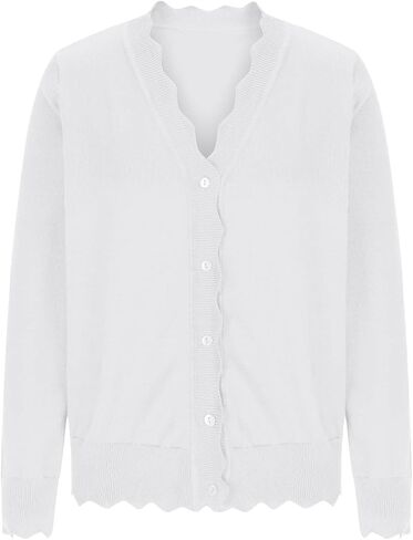 Cardigan Sweaters for Women Lightweight Trendy Cropped Cardigans Open Front Cotton Knit Button Up Thin Sweater in Saudi Arabia