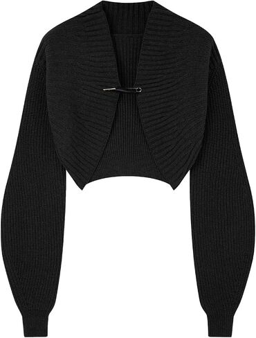 Yousify Womens Bulero Drugh Open Front Long Sleeve Cardigan Cardigan Fall Fall Disual Sweater Sweater in Saudi Arabia
