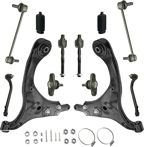 مجموعة التعليق 12PC RH LH الأمامية السفلى ذراع الذراع الداخلي الداخلي ربط قضيب التثبيت Sway Bar Bar Ball Boots لـ Hyundai Elantra 2009-2012 K641581 K641580 in Saudi Arabia
