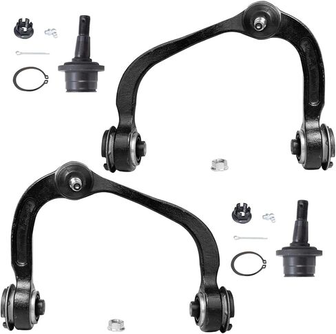 Detroit Axle - 4pc Front End Control Arms Kit for Ford 2009-2014 F-150, 2007-2017 Expedition Lincoln Navigator, 2 Upper Control Arms 2 Lower Ball Joints 2010 2011 2012 2013 Replacement in Kuwait