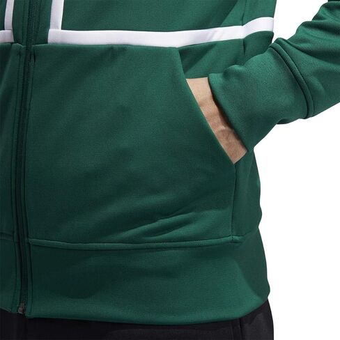 adidas Under The Lights Full Zip Jacket - Men's Casual 2XLT Team Dark Green/White in Saudi Arabia