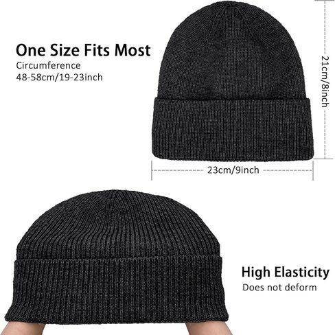 Winter Beanie Hats for Women Men Fleece Slouchy Knit Thick Beanies Warm Thermal Snow Ski Hat Gifts for Cold Weather in Kuwait